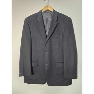 T. Harris London Blazer Cashmere Silk Wool Blend Gray 2 Button Jacket Mens 44L